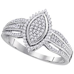 10KT White Gold 0.25CTW DIAMOND MICRO-PAVE RING