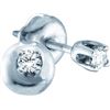 Image 1 : 14KT White Gold 0.10CTW(APP) RD DIAMONDM EARING (E++)