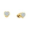 Image 1 : 10KT Yellow Gold 0.15CTW DIAMOND LADIES HEART EARRING