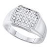 Image 1 : 10KT White Gold 0.25CTW DIAMOND MICRO PAVE RING