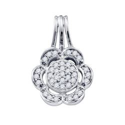 925 Sterling Silver White 0.13CTW DIAMOND LADIES MICRO