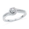 Image 1 : 10KT White Gold 0.16CTW DIAMOND FASHION RING