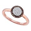 Image 1 : 10K Yellow-Gold 0.15CTW DIAMOND MICRO-PAVE RING