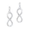 Image 1 : 10KT White Gold 0.10CTW DIAMOND FASHION EARRINGS