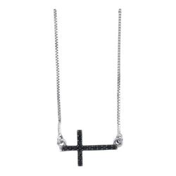 10KT White Gold 0.10CTW DIAMOND FASHION PENDANT