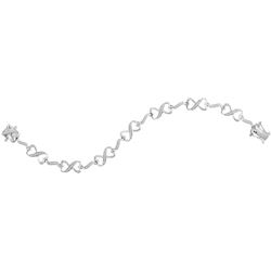 925 Sterling Silver White 0.25CTW DIAMOND FASHION BRACE