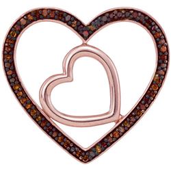 10KT Rose Gold 0.20CTW DIAMOND HEART PENDANT