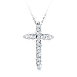 10KT White Gold 0.25CTW DIAMOND FASHION PENDANT