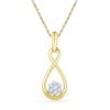 Image 1 : 10K Yellow-gold 0.13CTW DIAMOND FASHION PENDANT