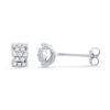 Image 1 : 10KT White Gold 0.15CTW DIAMOND FASHION EARRING