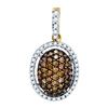 Image 1 : 14K Yellow-gold 0.48CT DIAMOND FASHION PENDANT