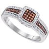 Image 1 : 10KT White Gold 0.25CTW DIAMOND BROWN RING
