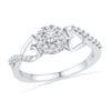 Image 1 : 10KT White Gold 0.16CTW DIAMOND FASHION RING