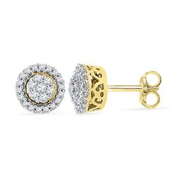 10K Yellow-gold 0.25CTW DIAMOND FASHION EARRING