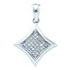 Image 1 : 10KT White Gold 0.12CTW DIAMOND FASHION PENDANT