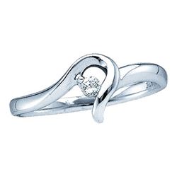10KT White Gold 0.05CTW DIAMOND LADIES BRIDAL RING WITH