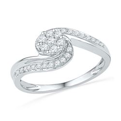 10KT White Gold 0.33CTW DIAMOND FASHION RING