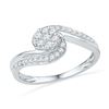 Image 1 : 10KT White Gold 0.33CTW DIAMOND FASHION RING