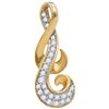 Image 1 : 10K Yellow-gold 0.14CTW DIAMOND FASHION PENDANT