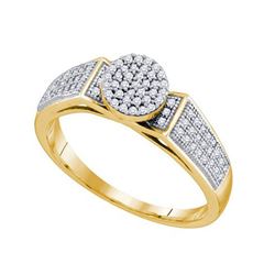 10KT Yellow Gold 0.25CTW DIAMOND MICRO PAVE RING