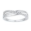 Image 1 : 10KT White Gold 0.08CTW-Diamond FASHION RING