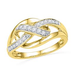 10K Yellow-gold 0.20CTW DIAMOND FASHION BAND