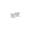 Image 1 : Sterling Silver Womens Round Diamond Square Kite Cluste