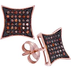 10KT Rose Gold 0.20CTW DIAMOND MICRO PAVE EARRING