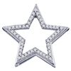Image 1 : 10KT White Gold 0.15CTW DIAMOND STAR PENDANT