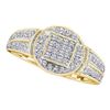 Image 1 : 10K Yellow-gold 0.20CTW DIAMOND MICRO PAVE RING