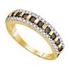 Image 1 : 10K Yellow-gold 0.50CTW COGNAC DIAMOND FASHION RING