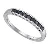 Image 1 : 10K White-gold 0.25CTW BLACK DIAMOND FASHION RING