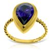Image 1 : 18k Solid Gold Rings w/ Natural Pear Shape Sapphire