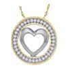 Image 1 : 10KT Yellow Gold 0.10CTW DIAMOND HEART PENDANT
