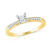 Image 1 : 10K Yellow-gold 0.10CTW DIAMOND FASHION RING