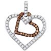 Image 1 : 10KT White Gold 0.28CTW COGNAC DIAMOND FASHION PENDANT