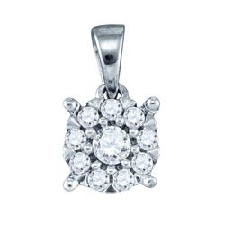 14KT White Gold 0.26CT DIAMOND FASHION PENDANT