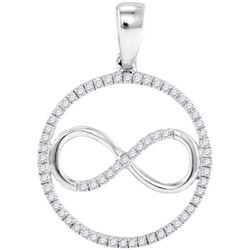 10KT White Gold 0.25CTW-Diamond FASHION PENDANT