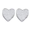 Image 1 : 10KT White Gold 0.33CTW DIAMOND HEART EARRINGS