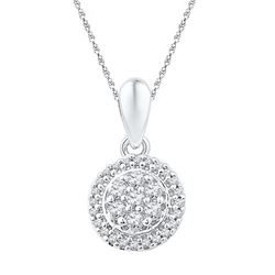 10KT White Gold 0.25CTW DIAMOND FASHION PENDANT