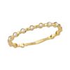 Image 1 : 14kt Yellow Gold Womens Round Diamond Slender Stackable