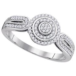 10KT White Gold 0.20CTW DIAMOND MICRO-PAVE BRIDAL RING