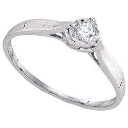 10KT White Gold 0.08CTW DIAMOND FASHOIN RING
