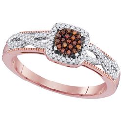 10KT Rose Gold 0.20CTW DIAMOND MICRO-PAVE BRIDAL RING