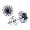 Image 1 : 10KT White Gold 0.20CTW BLACK DIAMOND FASHION EARRING