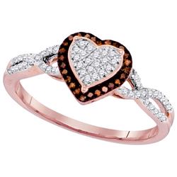 10KT Rose Gold 0.20CTW DIAMOND MICRO-PAVE RING