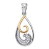 Image 1 : 925 Sterling Silver White 0.05CTW DIAMOND FASHION PENDA