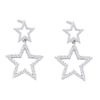 Image 1 : 10KT White Gold 0.25CTW DIAMOND STAR EARRINGS