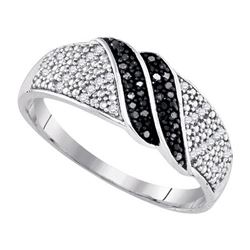 925 Sterling Silver White 0.15CT DIAMOND MICRO-PAVE RIN