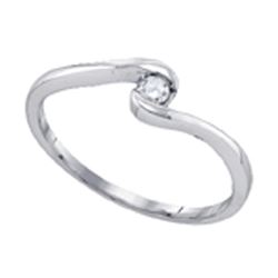 10K White-gold 0.07CT DIAMOND FASHION RING